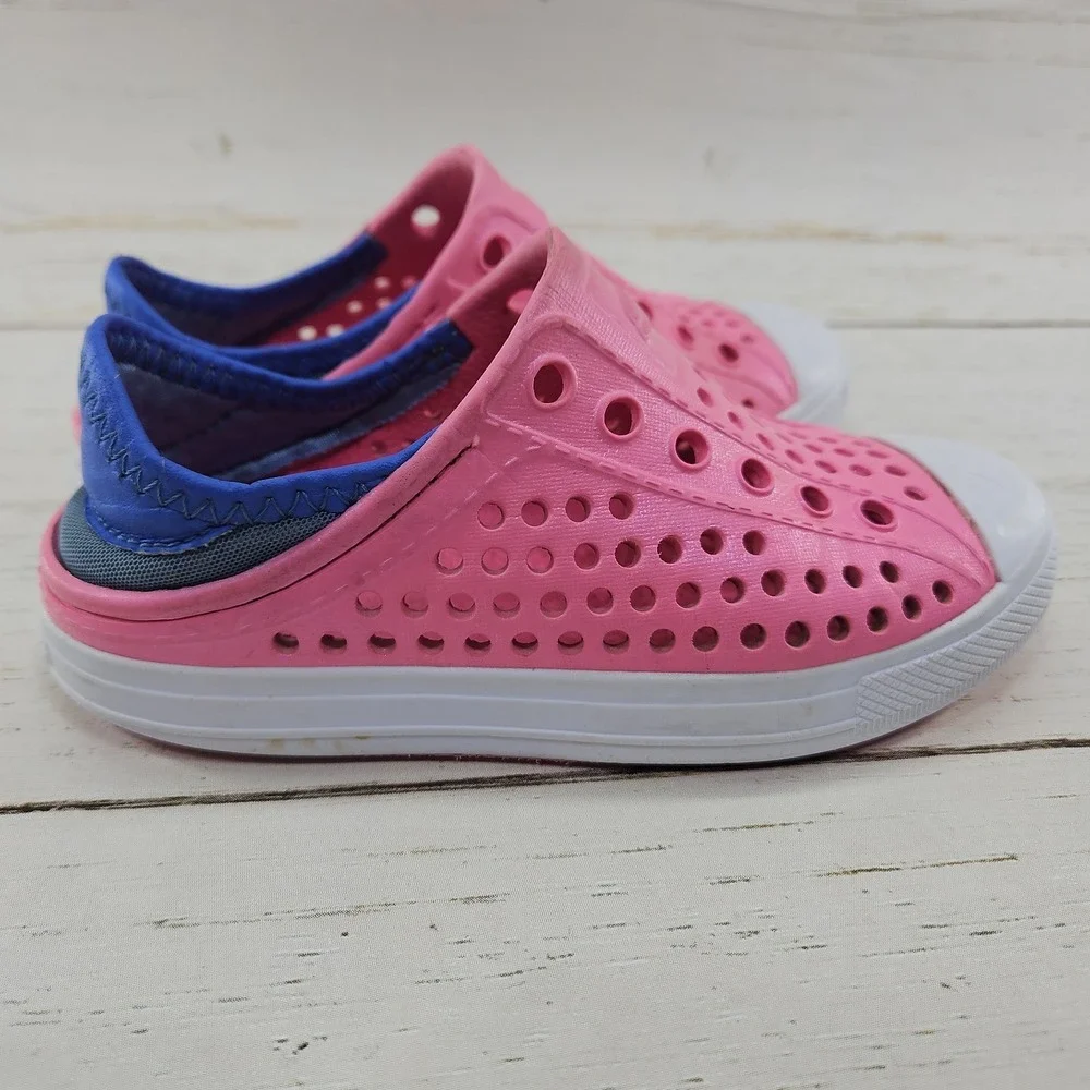 Skechers Foamies Guzman Water Shoe Sandal Girls Size 11 Slip On Pink Purple‎